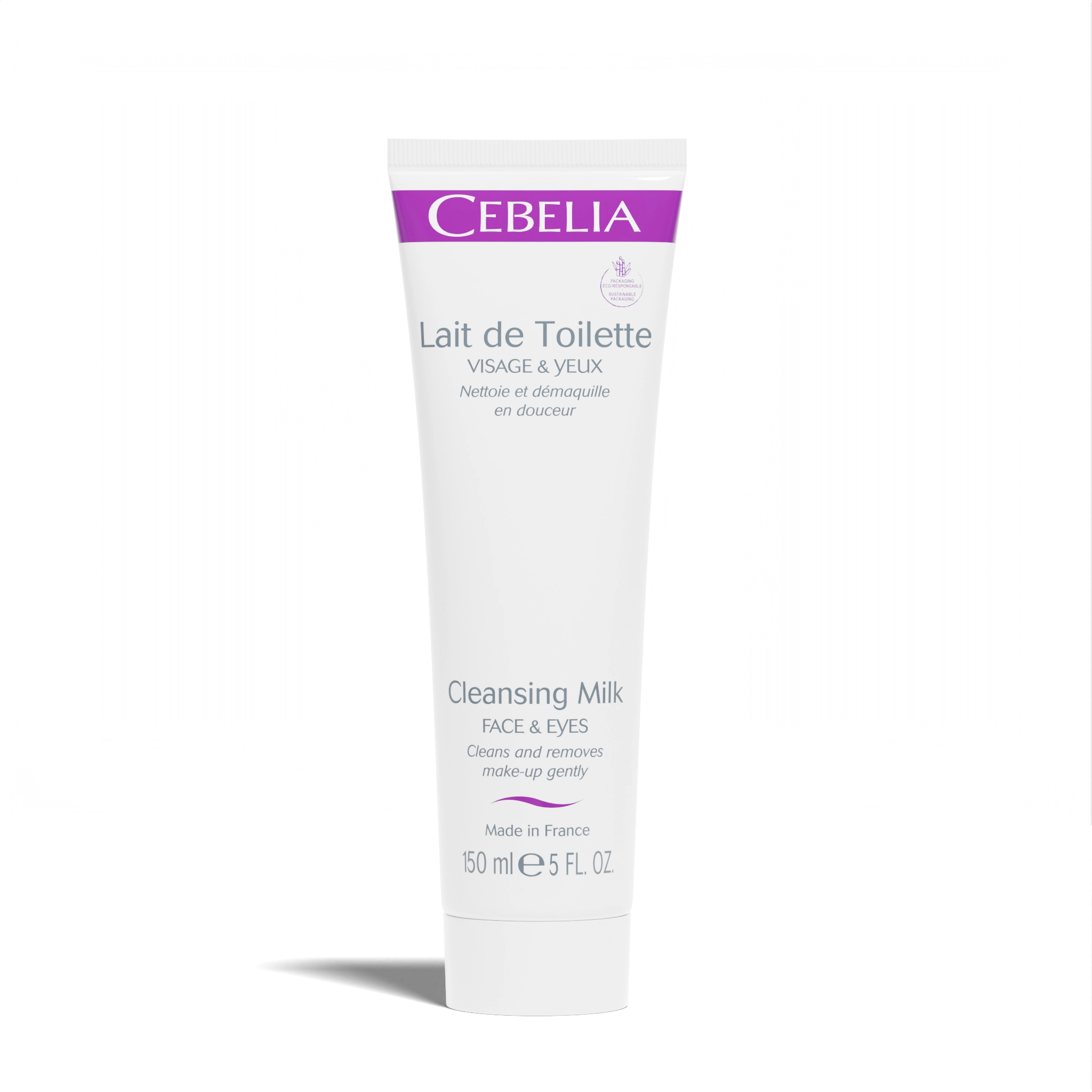 CEBELIA Lait de Toilette Visage 150 ml – Démaquillant Doux et Éfficace