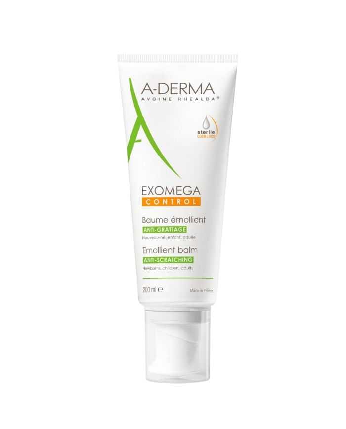 ADERMA EXOMEGA CONTRÔLE BAUME ÉMOLLIENT ANTI-GRATTAGE 200ML – Hydratation et Apaisement des Peaux Sèches