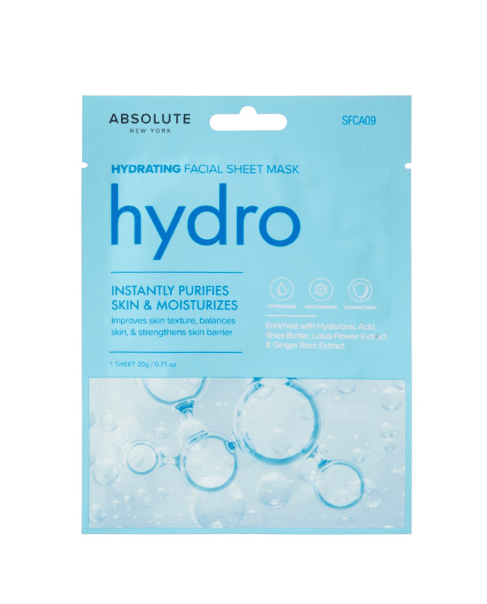 Masque Hydratant Hydro – Absolute New York pour une Peau Éclatante