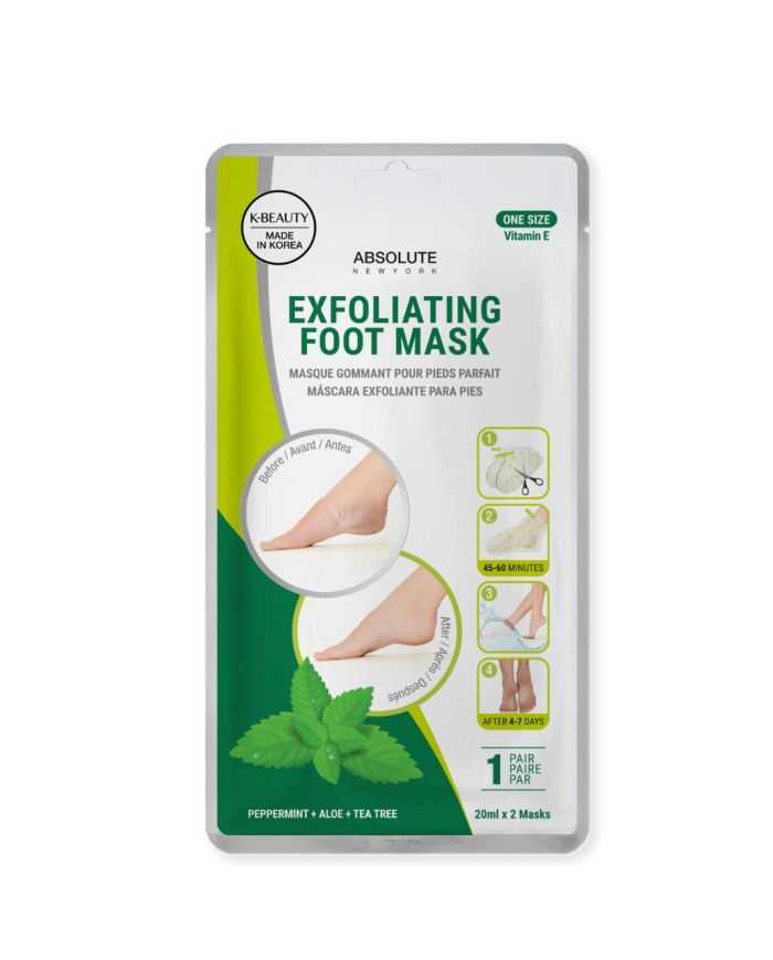 Masque Exfoliant pour Pieds Aloe Vera et Tea Tree – ABSOLUTE NEW YORK