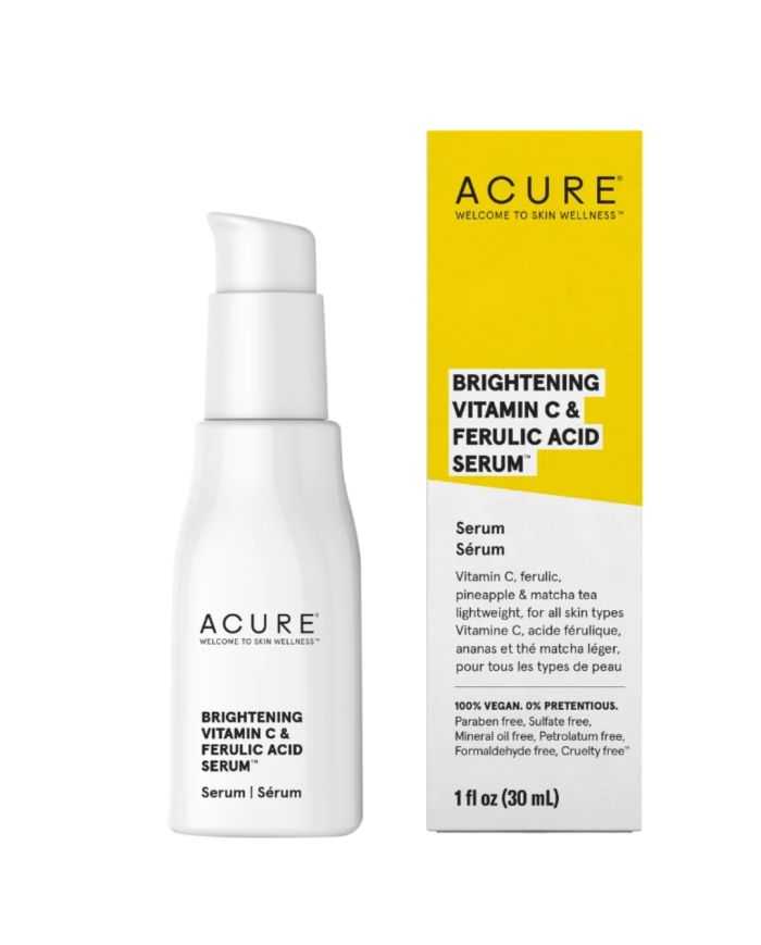 ACURE SERUM ECLAT À LA VITAMINE C ET L’ACIDE FERULIQUE 30 ML – Ravivez l’Éclat de Votre Peau