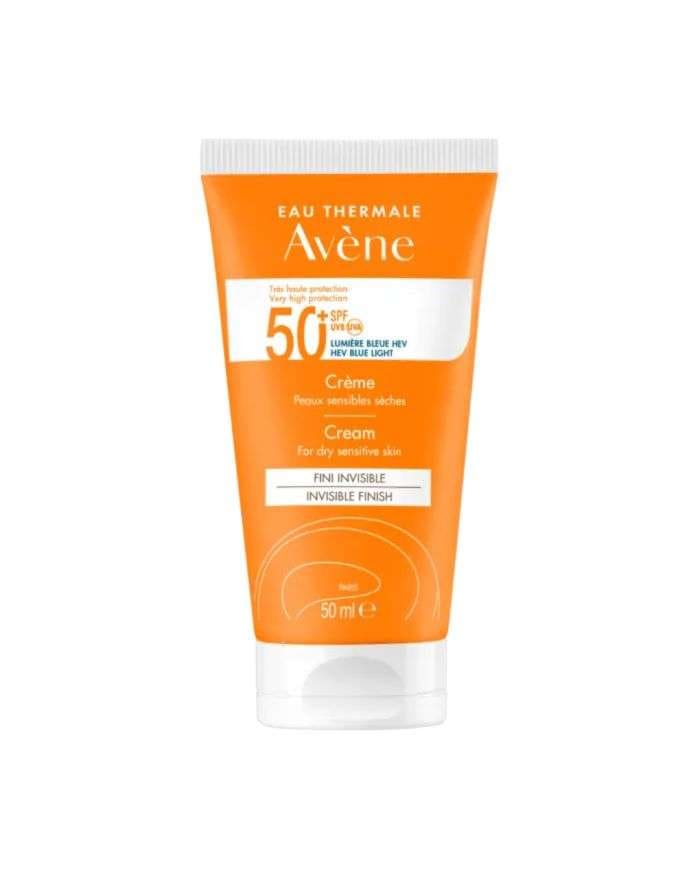 AVENE Crème Fini Invisible SPF 50+ – Protection Solaire pour Peaux Sensibles et Sèches 50 ml