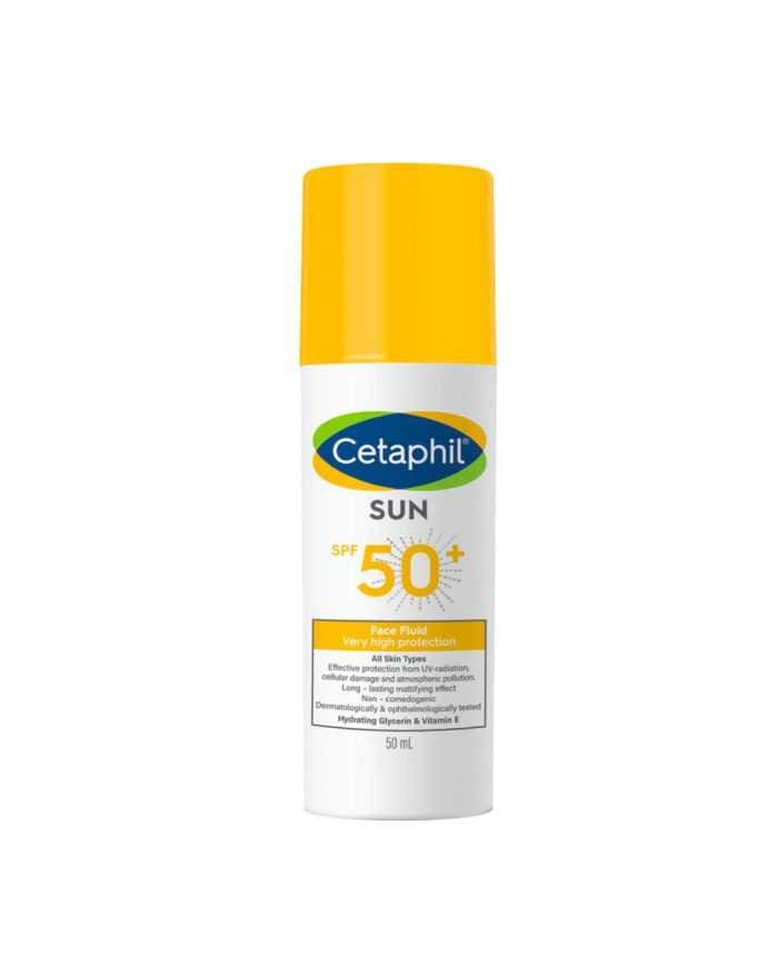 CETAPHIL SUN FLUIDE VISAGE TOUS TYPES DE PEAUX SPF 50+ - Protection Solaire Idéale