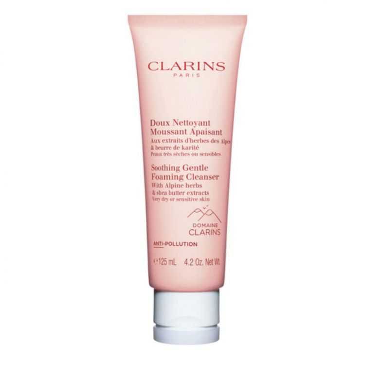 Doux Nettoyant Moussant Apaisant Clarins – Peaux Sèches et Sensibles 125 ml