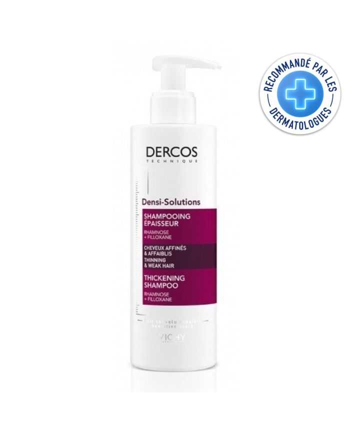 VICHY DERCOS DENSI SOLUTIONS SHAMPOING EPAISSEUR ET RESISTANCE 250ML – Récupérez volume et densité