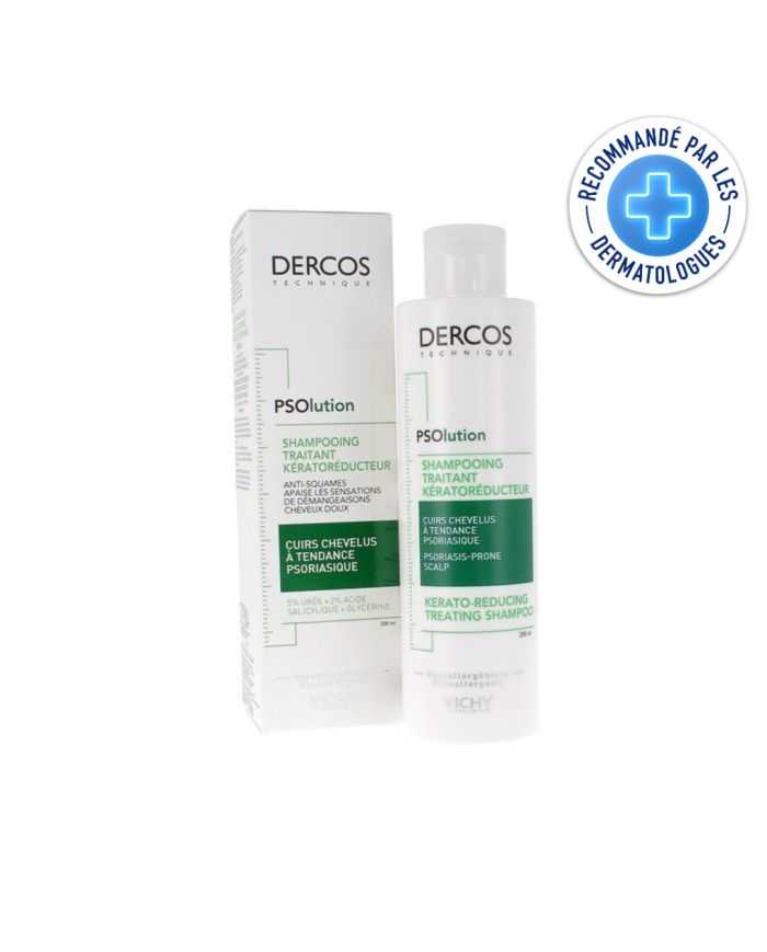 VICHY DERCOS PSOLUTION SHAMPOING TRAITANT KERATOREDUCTEUR 200ML - Soin Anti-Pelliculaire