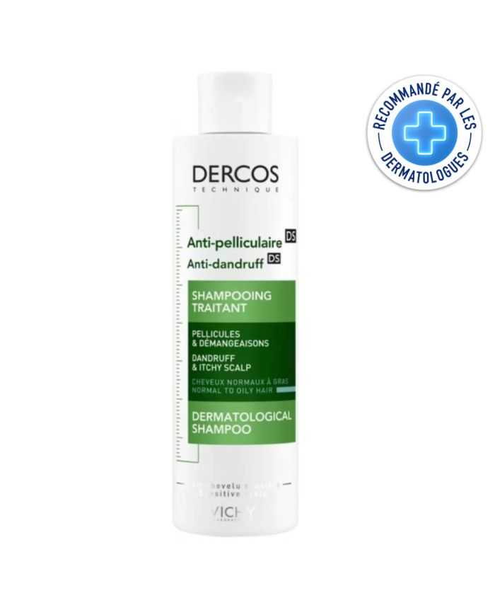 Shampooing VICHY DERCOS Anti-Pelliculaire pour Cheveux Normaux à Gras – 200 ml