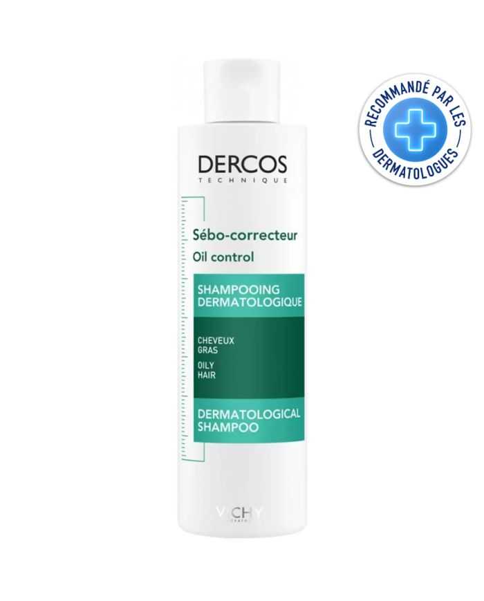 Vichy Dercos Shampooing Sébo Correcteur 200 ml : Contrôlez le Sébum de vos Cheveux