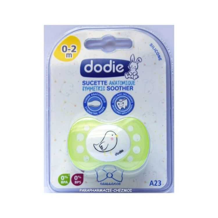 Dodie Sucette Anatomique Silicone 0-2 Mois A23 – Confort et Apaisement dès la Naissance