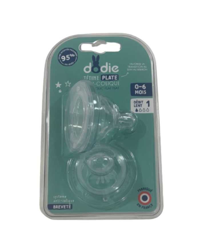 DODIE Tétine Plate Sensation+ Anti-Colique D1 0-6M X2 – Confort et Sécurité pour Bébé