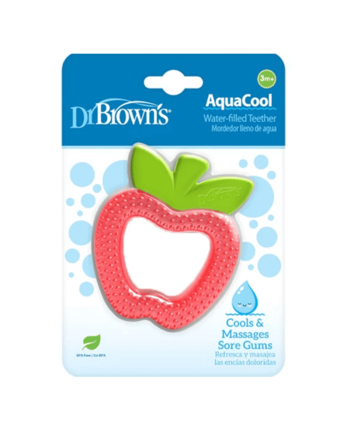 Dr Browns Anneau de Dentition Aquacool Pomme – Soulagement Optimal pour Bébé dès 3 Mois