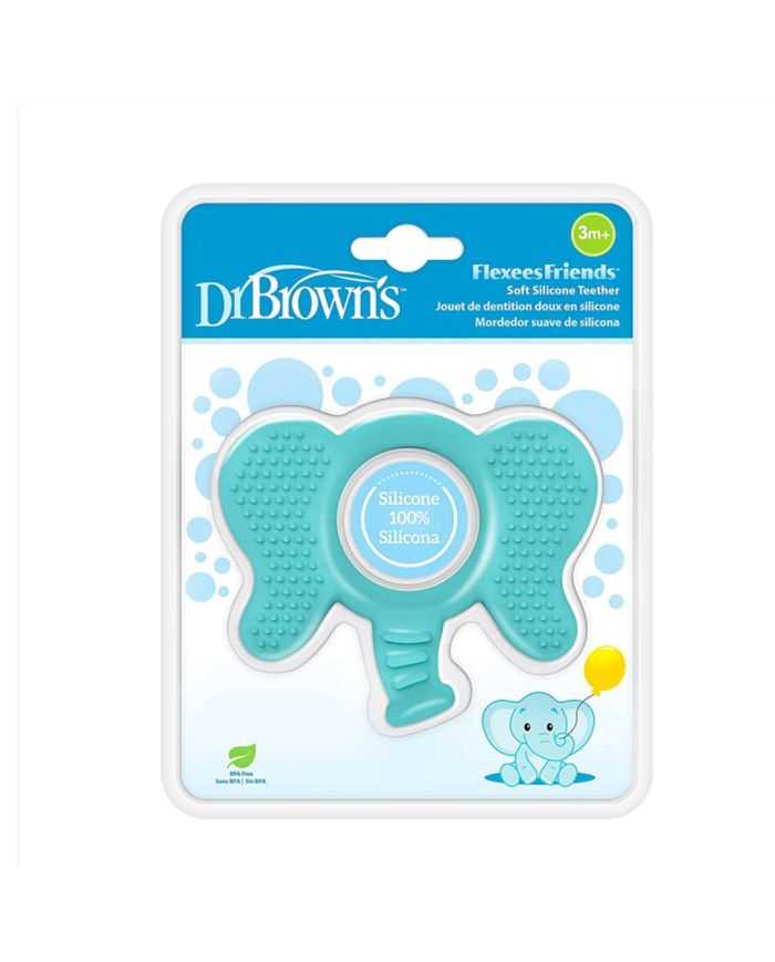 Dr Brown&rsquo;s Anneau de Dentition Flexees Élément bleu 3 mois+