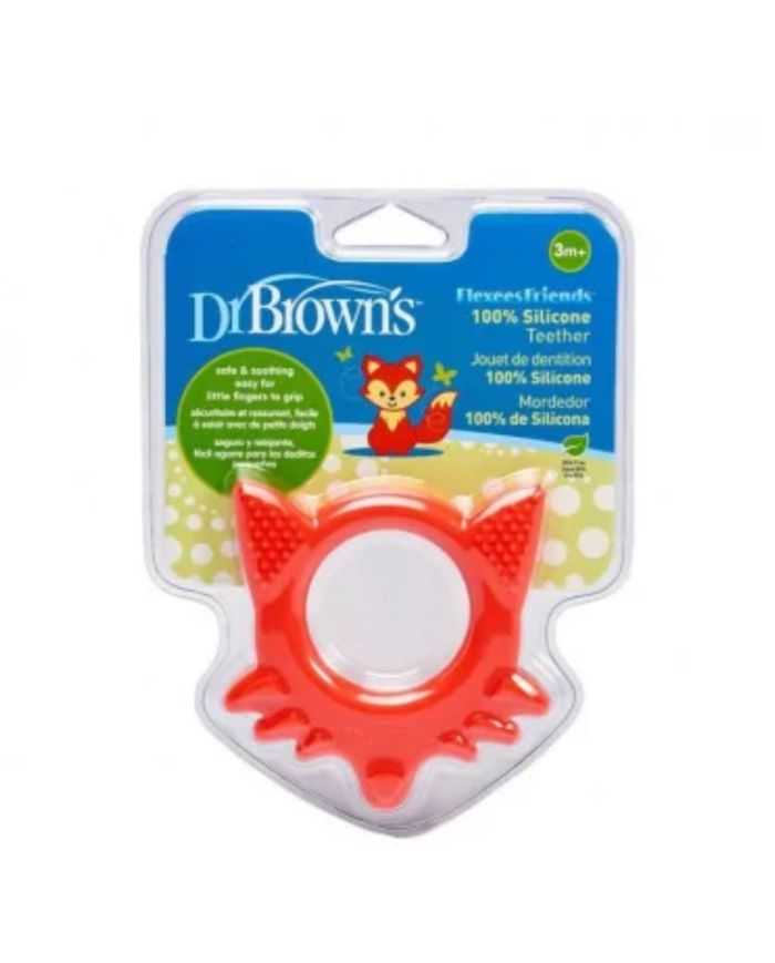 Anneau de Dentition Renard Rouge Dr Brown&rsquo;s 3 Mois+ – Flexees