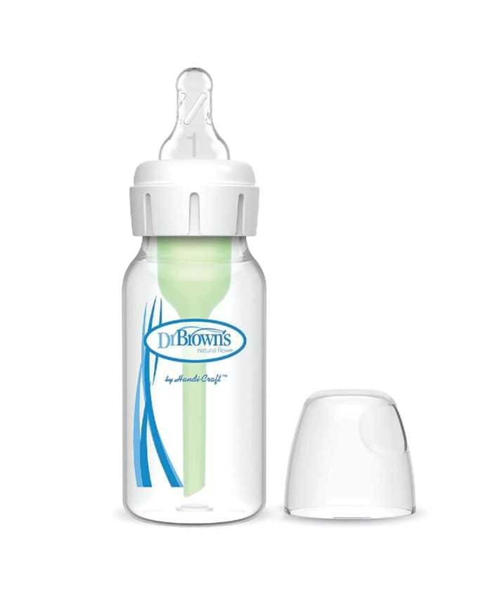 Biberon Anti-Colique Dr Brown&rsquo;s Options + 120 ml Col Étroite 0M+ – Idéal pour Bébé