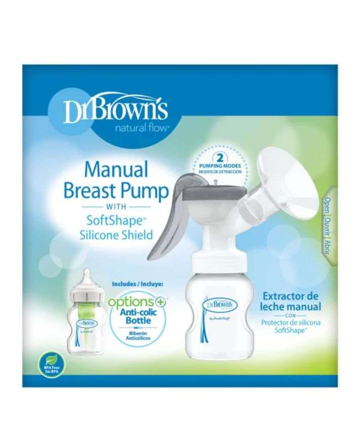 Dr Brown&rsquo;s Tire-Lait Manuel avec Téterelle en Silicone SoftShape – Confort et Praticité pour L&rsquo;Allaitement