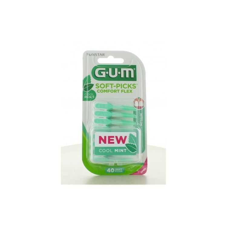 GUM Soft Pick Confort Flex – 40 Unités Mentholées