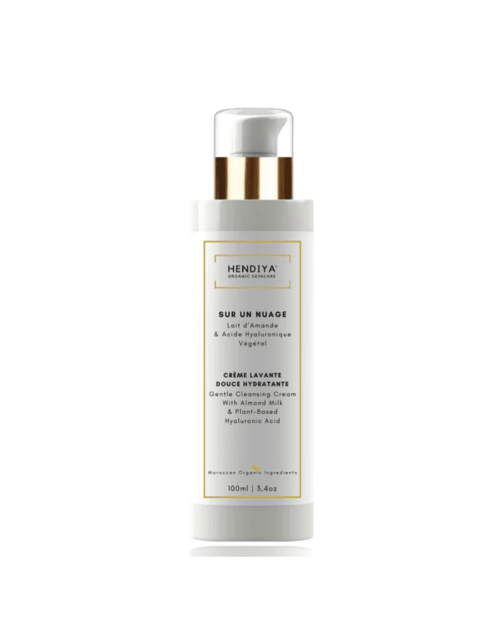 Hendiya Crème Lavante Douce au Lait d’Amande et Acide Hyaluronique Végétal – 100 ml