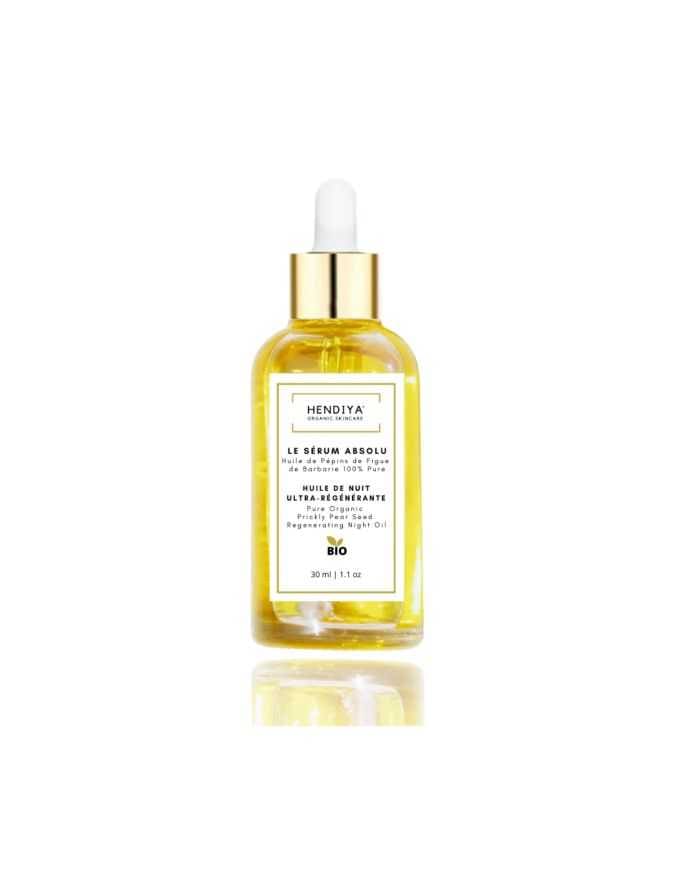 HENDIYA LE SERUM ABSOLU HUILE DE NUIT REGÉNÉRANTE 30 ML – Sérum Bio Anti-Âge Pour Un Teint Radieux