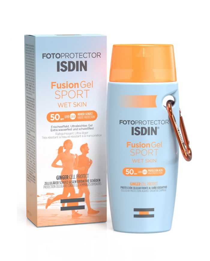ISDIN Fotoprotecteur Fusion Gel Sport SPF50+ 100 ml – Protection Solaire Élevée pour les Sportifs