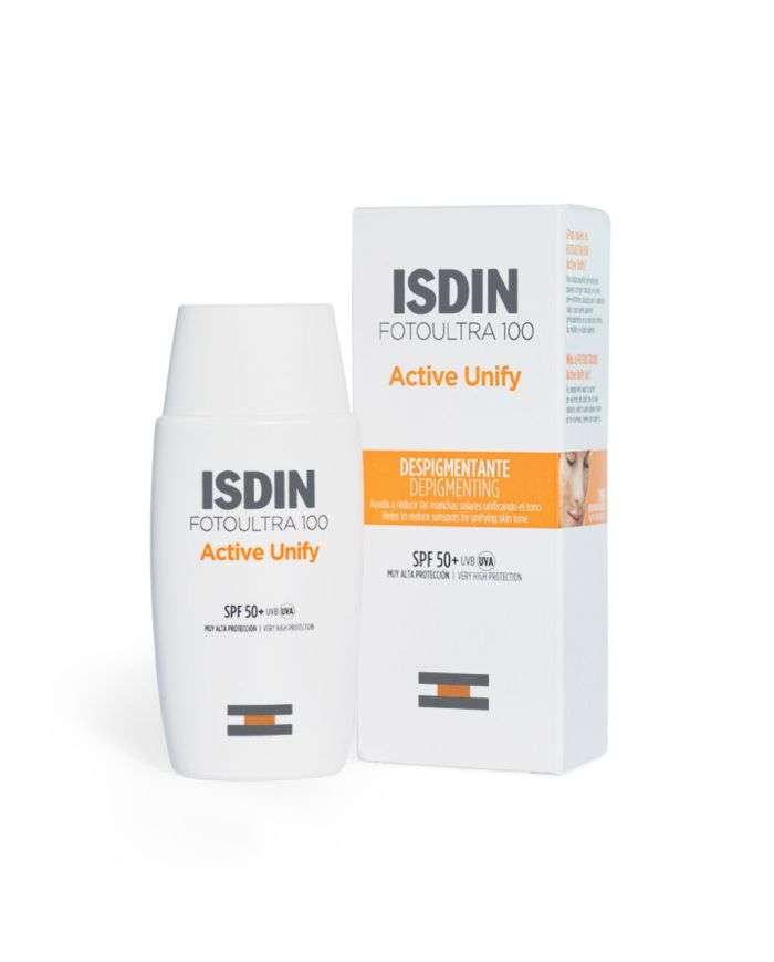 ISDIN FOTOULTRA 100 ACTIVE UNIFY SPF 50+ – Crème Solaire Éclaircissante 50 ML