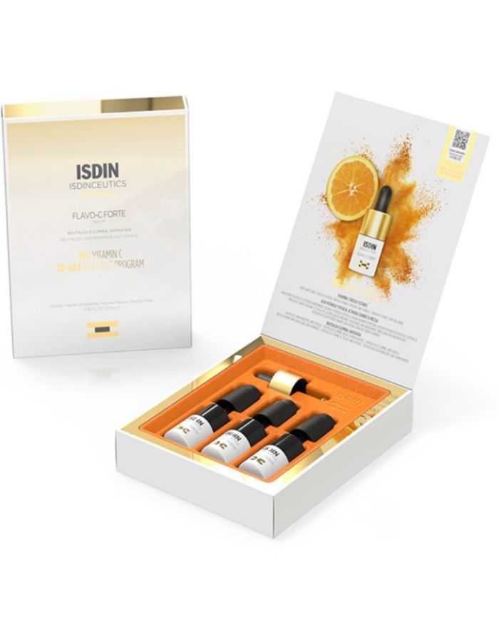 ISDIN Flavo-C Forte Sérum 15% – Flacon de 30 Jours pour Peaux Matures