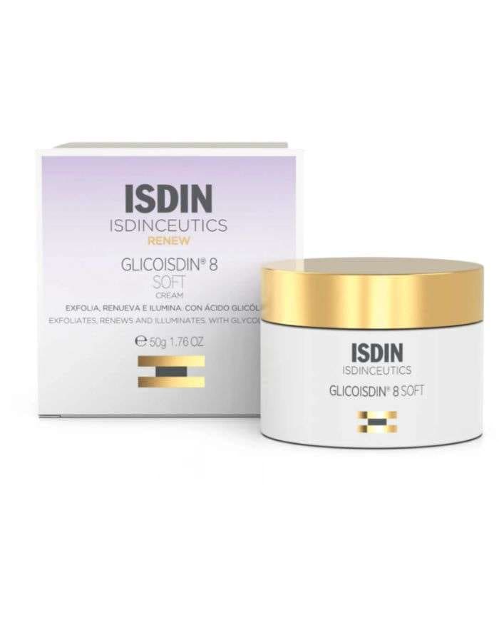 ISDIN ISDINCEUTICS GLICOISDIN 8 SOFT – Réduisez les Premières Rides et Éclairez Votre Teint