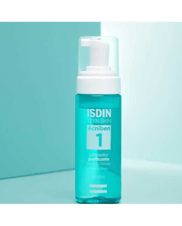 ISDIN Teen Skin Acniben 1 Nettoyant Purifiant 150 ml – Éliminez l’Excès de Sébum