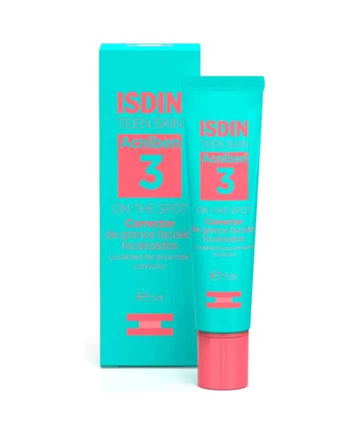 ISDIN TEEN SKIN ACNIBEN 3 ON THE SPOT CORRECTEUR LOCALISER 15 ML – Gel Anti-Imperfections pour Peaux Grasses