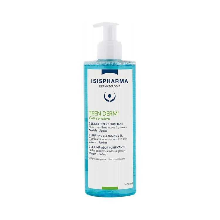 ISISPHARMA TEEN DERM GEL SENSITIVE 400 ML - Soin Anti-Imperfections pour Peaux Sensibles