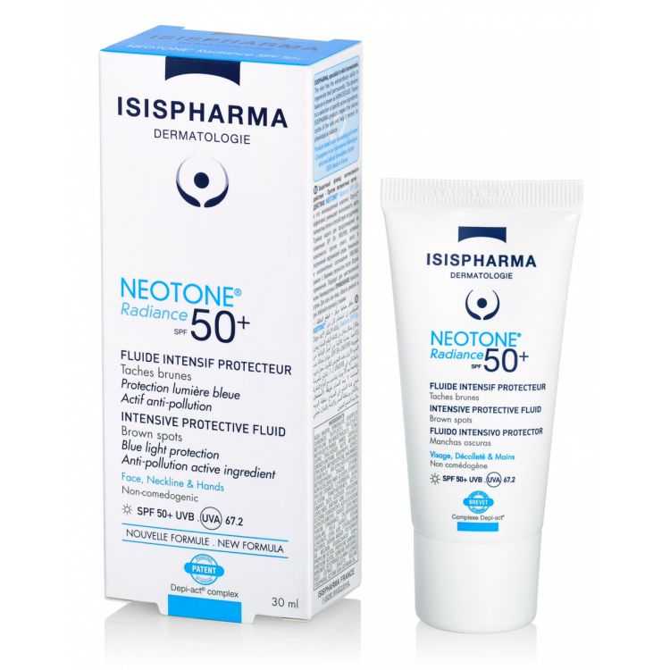 ISISPHARMA Neotone Radiance SPF 50 – Fluide Intensif Protecteur pour une Peau Éclatante