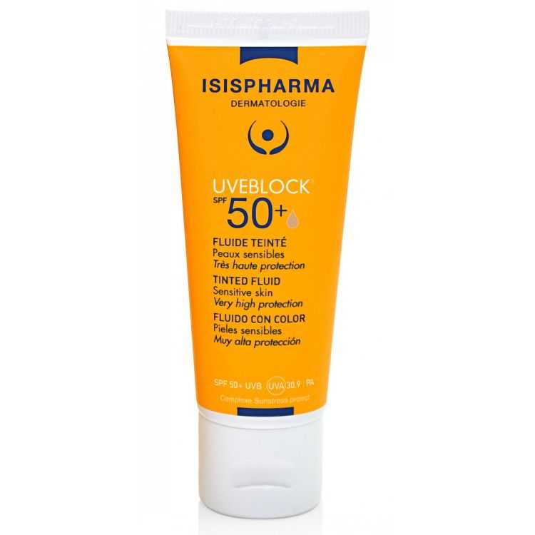 ISISPHARMA UVEBLOCK FLUIDE TEINTE SPF 50+ CLAIRE 40 ML – Protection Solaire Supérieure