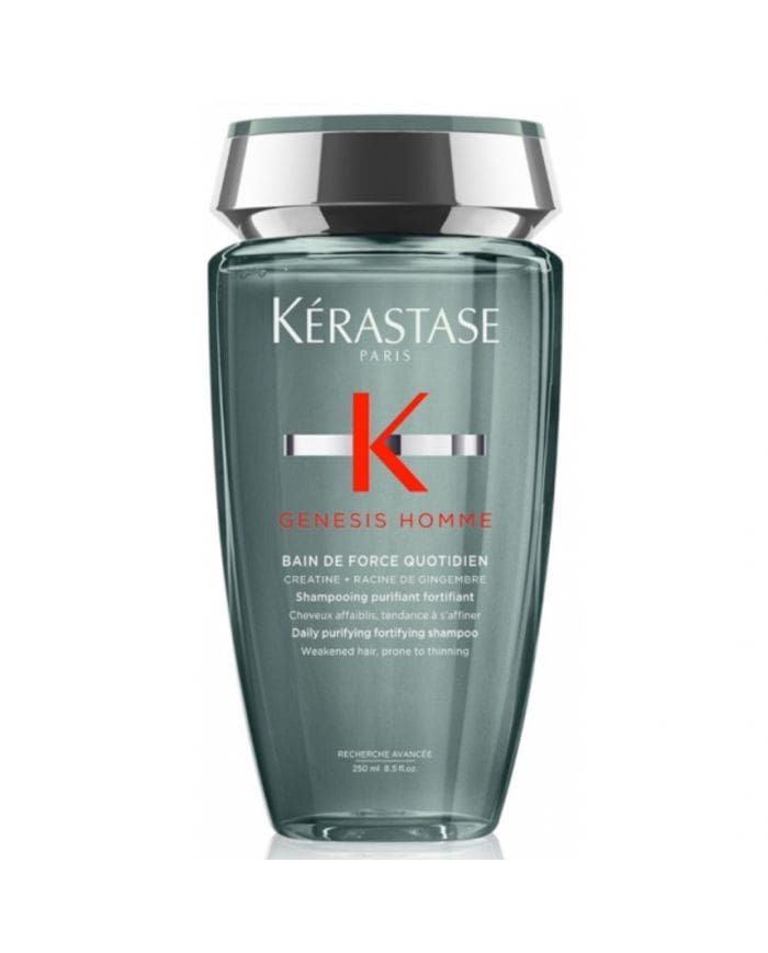 Kerastase Genesis Homme Bain de Force Quotidien – Shampooing Fortifiant pour Cheveux Fins de 250 ml