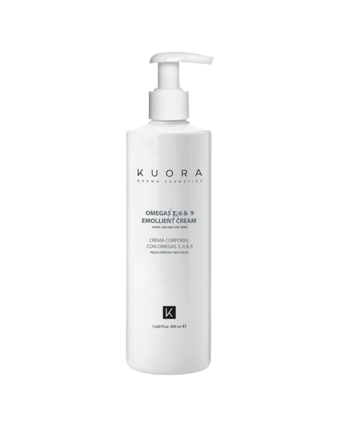 Crème Emolliente KUORA Omega 3, 6 et 9 – Peaux Sensibles, Séches et Atopiques 400 ml