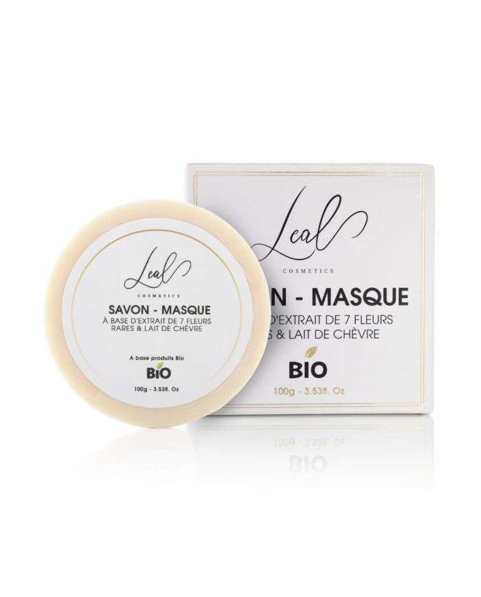 LEAL COSMETICS SAVON MASQUE BIO 100 G – Éclat Naturel pour votre Peau