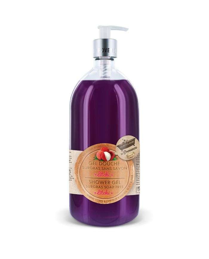Les Petits Bains de Provence – Gel Douche Litchi 1L : L’Allié de Votre Douche quotidienne