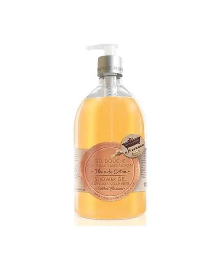 LES PETITS BAINS DE PROVENCE GEL DOUCHE SURGRAS FLEUR DE COTON 500 ML – Douceur et Hydratation pour votre Peau