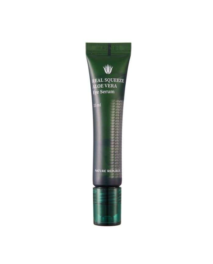 Sérum Contour des Yeux NATURE REPUBLIC Real Squeeze à l’Aloe Vera 15ML – Hydratation et Éclat