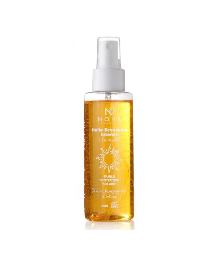 NOHA COSMETICS HUILE BRONZANTE INTENSE A LA CAROTTE 120 ML – Bronzage Parfait au Naturel