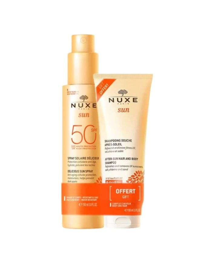 NUXE Spray Solaire SPF 50+ 150 ml & Shampoing Douche 100 ml