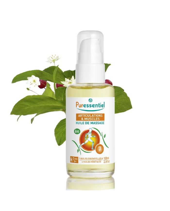 PURESSENTIEL ARTICULATION ET MUSCLES HUILE DE MASSAGE ARNICA GAULTHERIE 100 ML – Soulagement Musculaire
