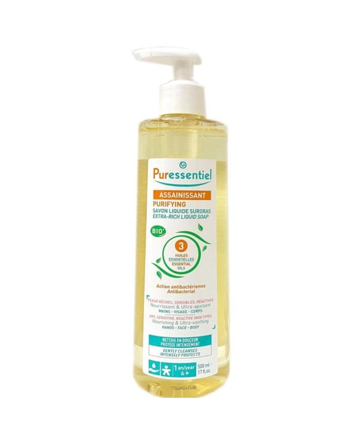 Puressentiel Savon Liquide Surgras 500 ml - Gel Lavant Naturel Pour Peaux Sensibles
