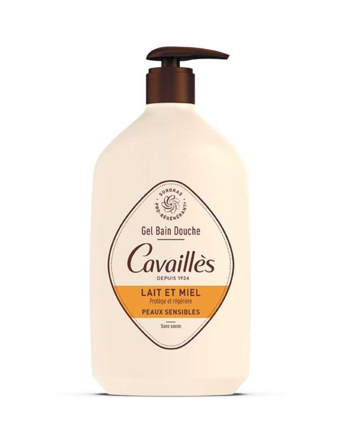 ROGE CAVAILLES GEL BAIN ET DOUCHE LAIT ET MIEL 1L – Douceur et Hydratation pour Peaux Sensibles