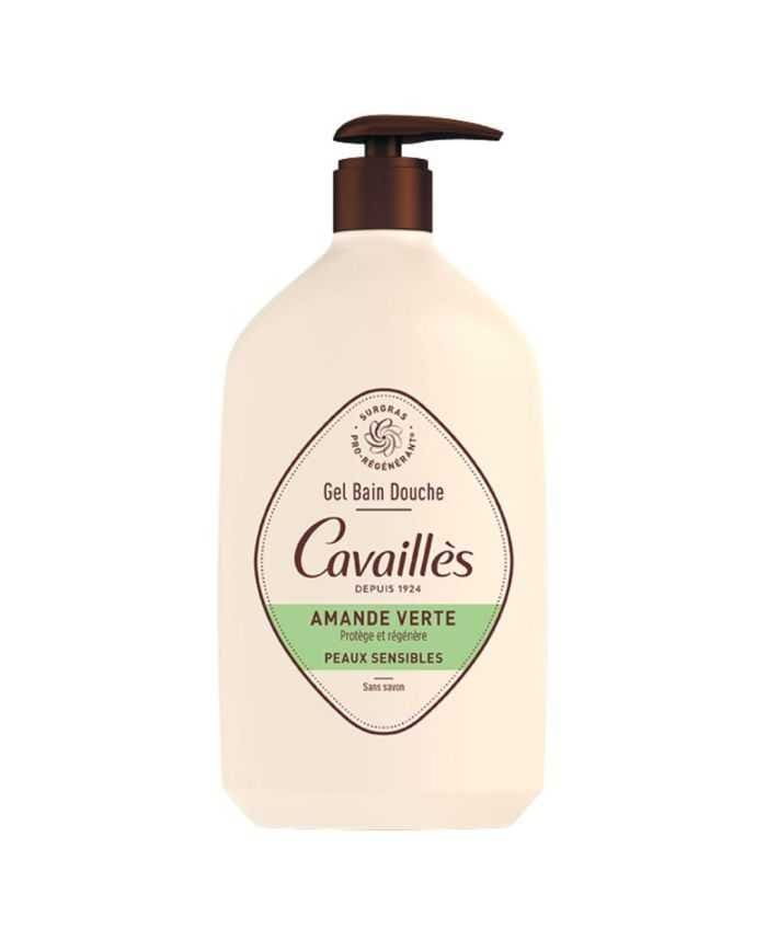 ROGE CAVAILLES GEL BAIN ET DOUCHE AMANDE VERTE PEAUX SENSIBLES 1L – Protection et hydratation des peaux délicates