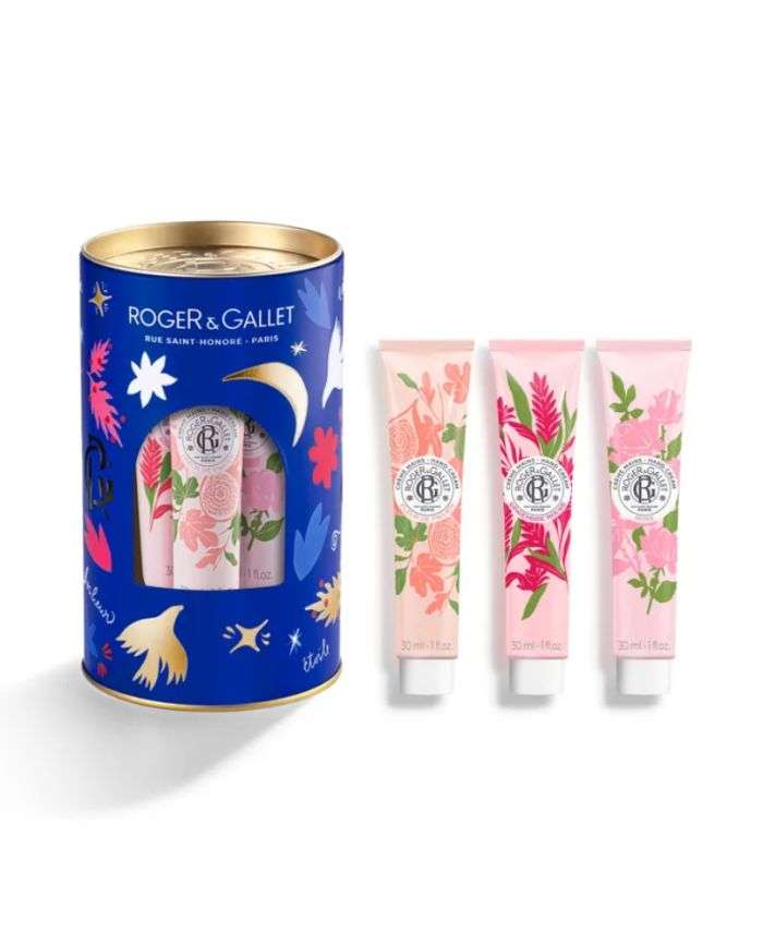 Coffret ROGER ET GALLET : 3 Crèmes pour les Mains – Fleur de Figuier, Rose et Gingembre Rouge