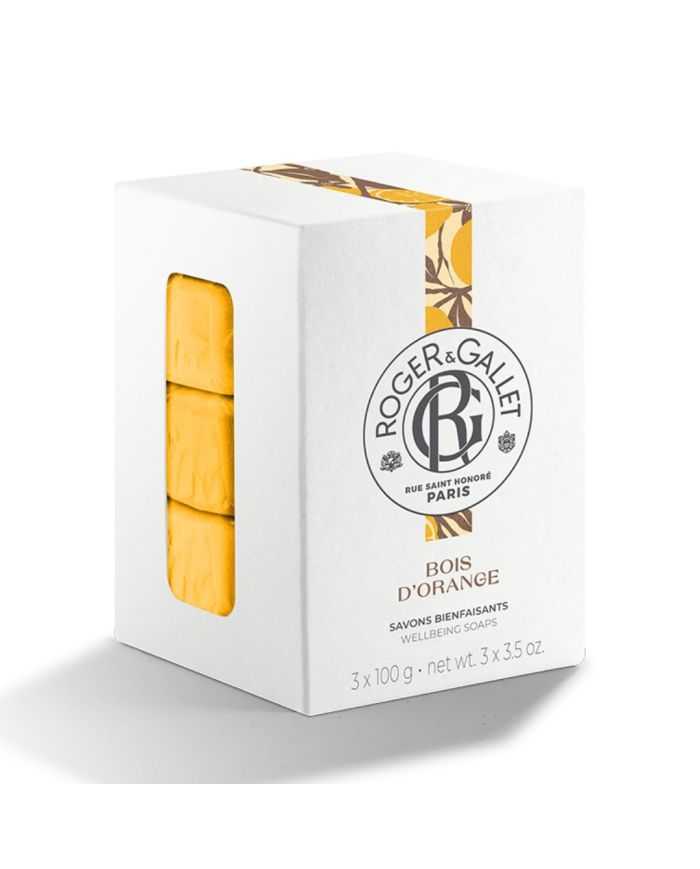 ROGER ET GALLET COFFRET SAVONS BIENFAISANTS 300G BOIS D&rsquo;ORANGER – Fraîcheur et Bien-Être