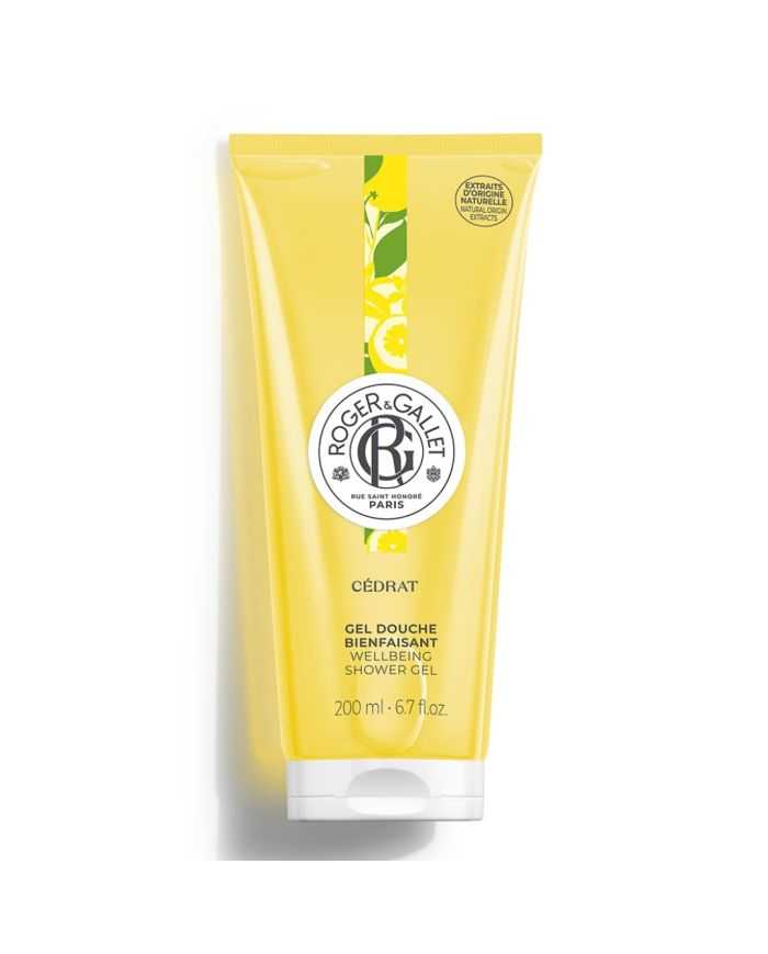 ROGER ET GALLET GEL DOUCHE CEDRAT Eau Parfumée Bienfaisante 200ml – Éveillez vos sens