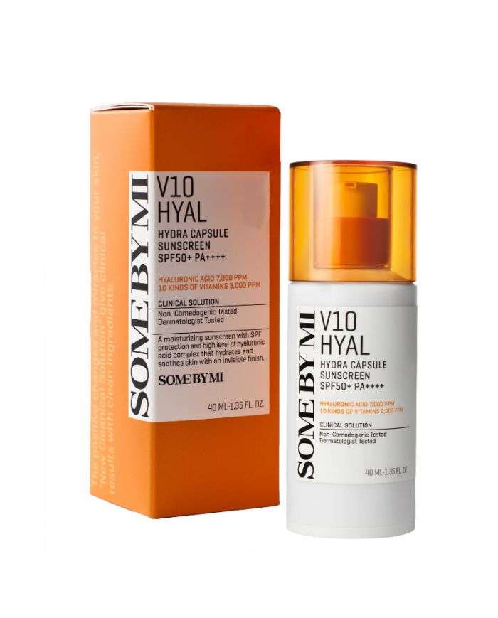 SOMEBYMI V10 HYAL HYDRA CAPSULE SUNSCREEN SPF 50+ 40ML – Protection Solaire et Hydratation Intense