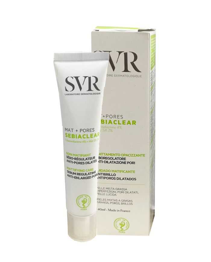SVR SEBIACLEAR MAT+PORES 40 ML - Soin Sébo-régulateur Anti-Imperfections