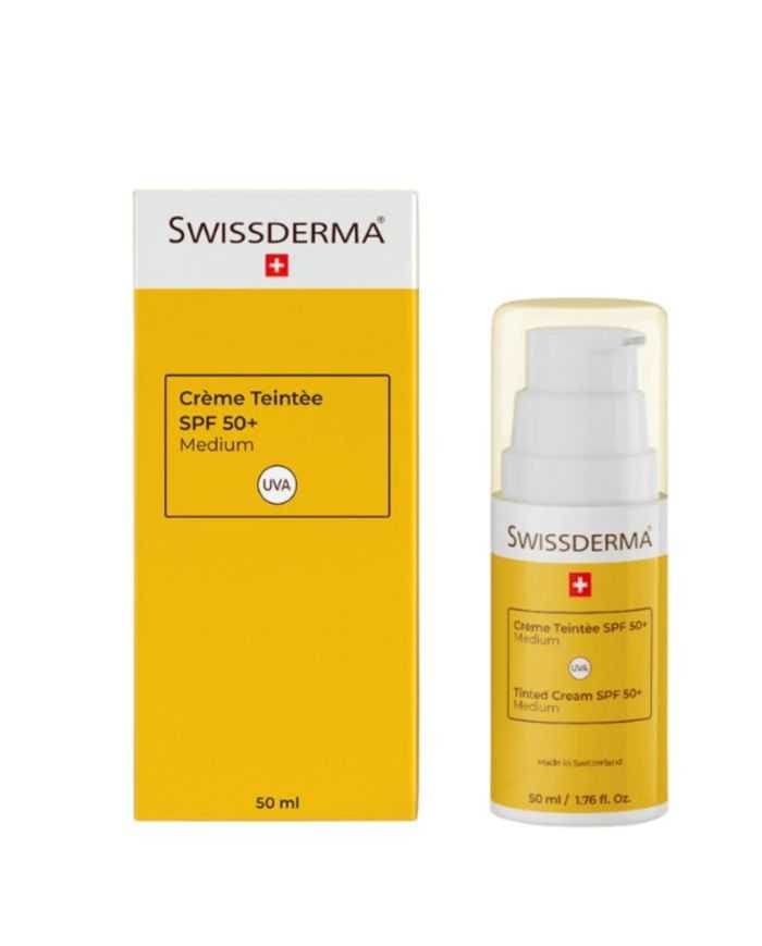 SWISSDERMA CREME TEINTEE SPF 50+ TEINTE CLAIRE 50 ML – Protection Solaire Optimale