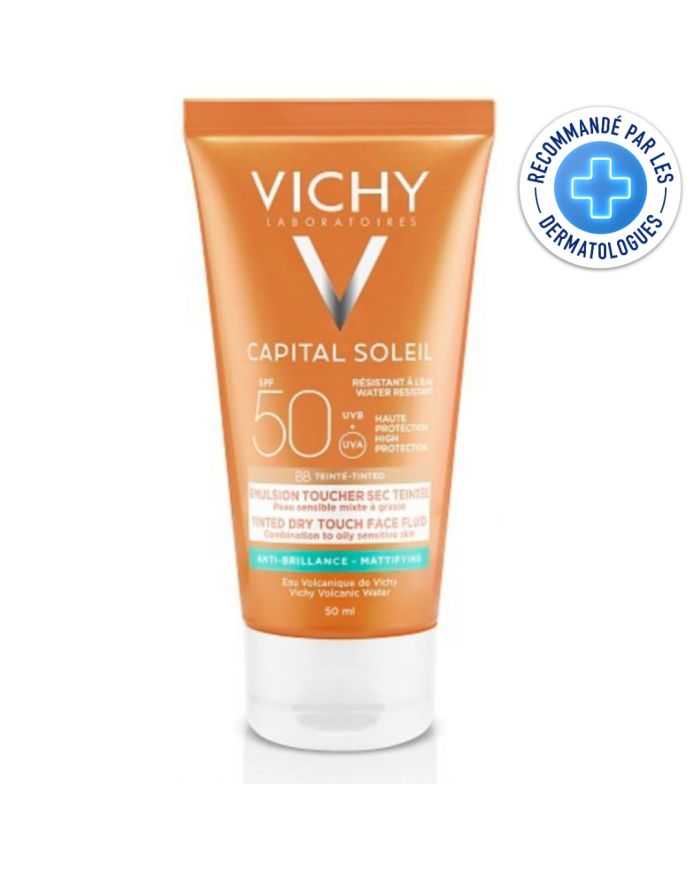 VICHY CAPITAL SOLEIL BB CRÈME ANTI-BRILLANCE TEINTÉE TOUCHER SEC 50 ML – Protection Solaire Innovante